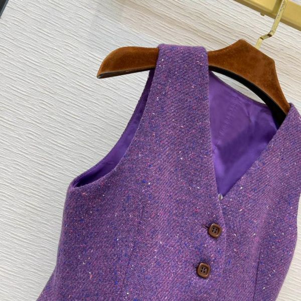women's vests fashion purple vest coat for women high-end 3d cut v-neck slim 100% wool tweed coats lady winter 2021, Black;white
women's vests fashion purple vest coat for women high-end 3d cut v-neck slim 100% wool tweed coats lady winter 2021, Black;white