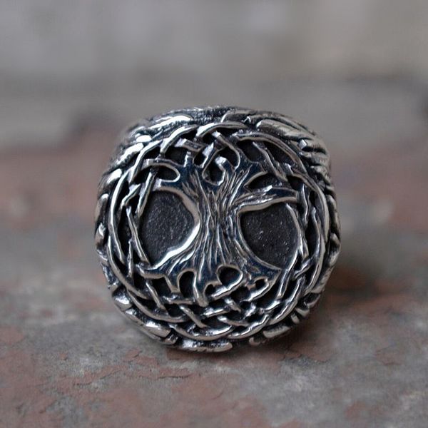 nature tree of life 316l stainless steel signet ring mens yggdrasil vine amulet jewelry family friendship gift, Silver
nature tree of life 316l stainless steel signet ring mens yggdrasil vine amulet jewelry family friendship gift, Silver