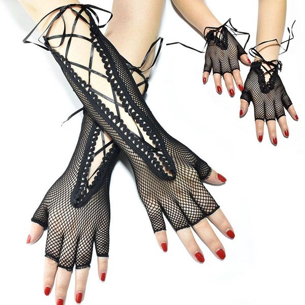 five fingers gloves 1 pair fishnet mesh lace wrist band elbow elastic glove mifingerless punk rock lolita harajuku stage party costume, Blue;gray
five fingers gloves 1 pair fishnet mesh lace wrist band elbow elastic glove mifingerless punk rock lolita harajuku stage party costume, Blue;gray