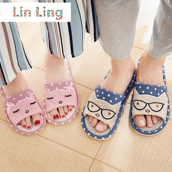slippers house women cute cat pattern bedroom silent couples flax shoes spring summer breathable non-slip ladies slides, Black
slippers house women cute cat pattern bedroom silent couples flax shoes spring summer breathable non-slip ladies slides, Black