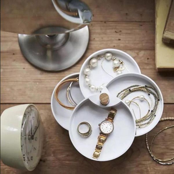 storage boxes & bins fashion 4 layers of rotation jewelry box make up beauty care ring holder rack case household rotated dust-proof
storage boxes & bins fashion 4 layers of rotation jewelry box make up beauty care ring holder rack case household rotated dust-proof