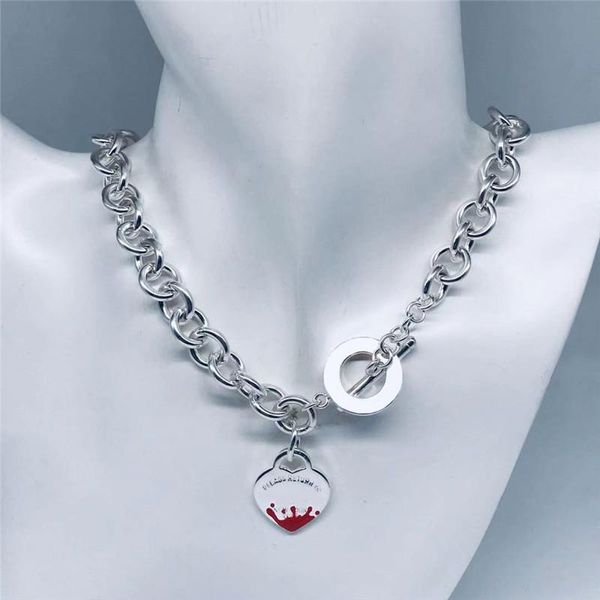chains original classic elegant fashion lady necklace chain. enamel love heart pendant valentine's day gift, Silver
chains original classic elegant fashion lady necklace chain. enamel love heart pendant valentine's day gift, Silver
