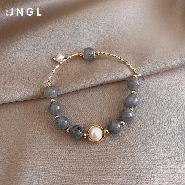 link, chain natural stone pearl bracelet female ins niche design personality temperament net red student honey hand accessories, Black
link, chain natural stone pearl bracelet female ins niche design personality temperament net red student honey hand accessories, Black