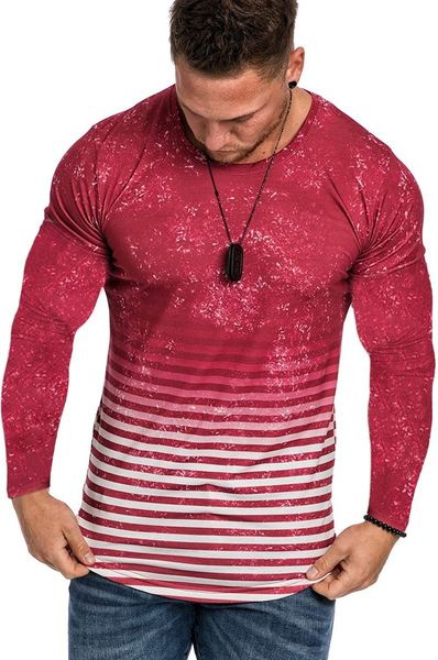 2021 new fashion autumn casual striped print long sleeve men's t shirt slim fit mens clothes trend tees men clothing t6cg, White;black
2021 new fashion autumn casual striped print long sleeve men's t shirt slim fit mens clothes trend tees men clothing t6cg, White;black