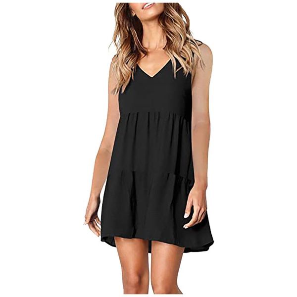 casual dresses women summer beach fashion solid v-neck lantern sleeveless flowy swing loose dress party nigh club #g4, Black;gray
casual dresses women summer beach fashion solid v-neck lantern sleeveless flowy swing loose dress party nigh club #g4, Black;gray