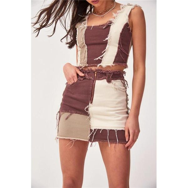 skirts patchwork denim women fashion zipper high waist a-line skirt with pockets color block autumn spring slim mini, Black
skirts patchwork denim women fashion zipper high waist a-line skirt with pockets color block autumn spring slim mini, Black