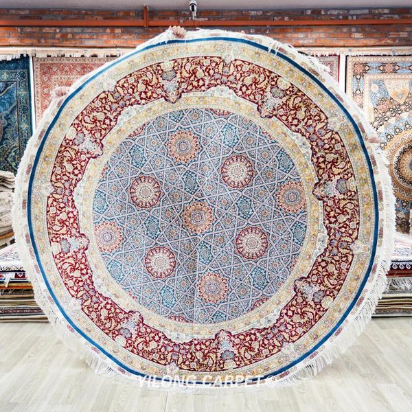 carpets yilong 6'x6' traditional persian style blue medallion round oriental rugs (tj108a)
carpets yilong 6'x6' traditional persian style blue medallion round oriental rugs (tj108a)