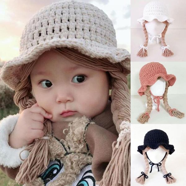 caps & hats fashion baby girls braided wig chin strap knitted cap bucket hat po prop, Yellow
caps & hats fashion baby girls braided wig chin strap knitted cap bucket hat po prop, Yellow