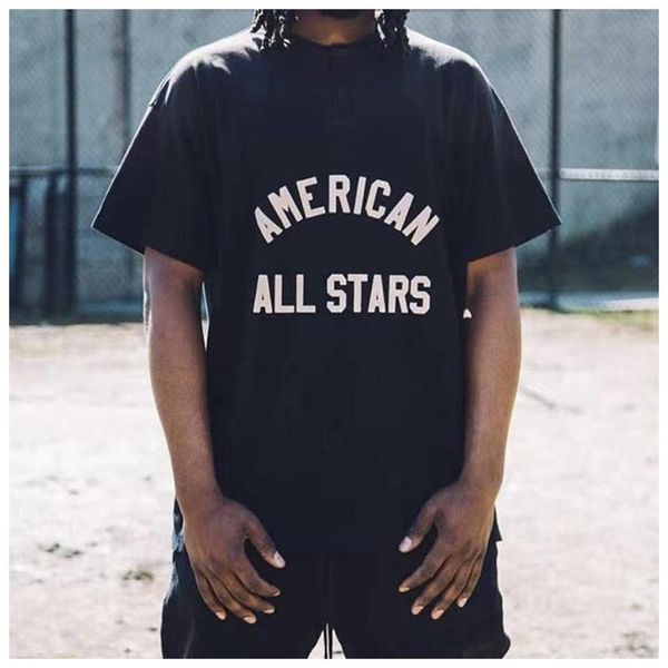 men's t-shirts summer season 7 button collar american flocking letter fashion brand 100% cotton short-sleeved t-shirt men women, White;black
men's t-shirts summer season 7 button collar american flocking letter fashion brand 100% cotton short-sleeved t-shirt men women, White;black