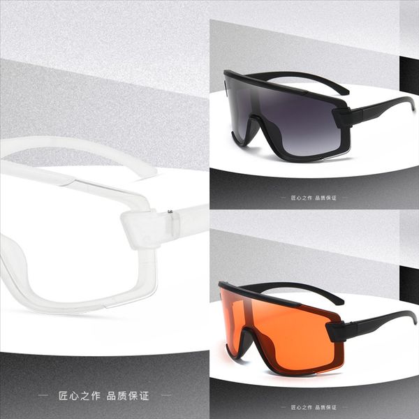 kid new fashion glasses men's and women's sports sunglasses outdoor riding windproof and uv protective, White;black
kid new fashion glasses men's and women's sports sunglasses outdoor riding windproof and uv protective, White;black