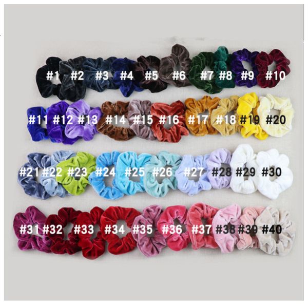 40 color new women velvet elastic hair scrunchie scrunchy lady hairbands ponytail holder ing, Slivery;white
40 color new women velvet elastic hair scrunchie scrunchy lady hairbands ponytail holder ing, Slivery;white