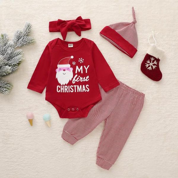clothing sets 1-3t baby boys girls christmas four-piece toddlers long-sleeved letter santa claus striped pants bow headband holiday hat, White
clothing sets 1-3t baby boys girls christmas four-piece toddlers long-sleeved letter santa claus striped pants bow headband holiday hat, White