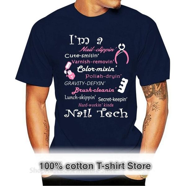 men's t-shirts men t shirt i am a multitasking nail tech women tshirt, White;black