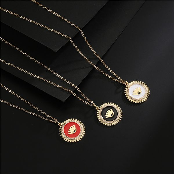 australian black and white red oil drop eye pendant necklace gold copper micro inlaid zircon jewelry, Silver
australian black and white red oil drop eye pendant necklace gold copper micro inlaid zircon jewelry, Silver