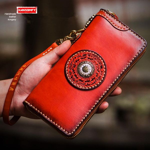 wallets handmade men zipper card holder wallet cattle lady hand bag large capacity women purses male long genuine leather, Red;black
wallets handmade men zipper card holder wallet cattle lady hand bag large capacity women purses male long genuine leather, Red;black