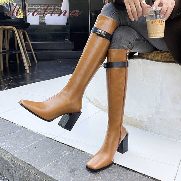meotina real leather high heel woman boots square toe knee high boots chunky heel shoes zip ladies long boots autumn winter 42 210608, Black
meotina real leather high heel woman boots square toe knee high boots chunky heel shoes zip ladies long boots autumn winter 42 210608, Black