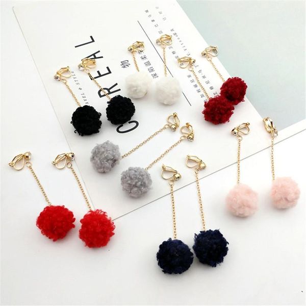 clip-on & screw back grace jun gold color rhinestone long style fluffy ball clip on earrings no pierced for girl's cute fashion ear who, Silver
clip-on & screw back grace jun gold color rhinestone long style fluffy ball clip on earrings no pierced for girl's cute fashion ear who, Silver