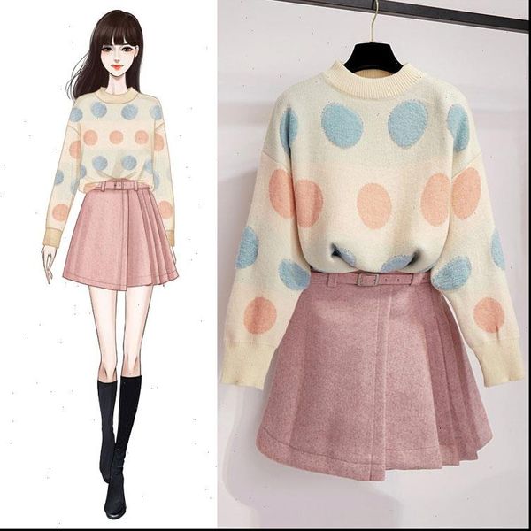 two piece set women 2021 winter women long sleeves colorful dot sweater woolen blend skirts 2 pcs sets female suits outfit, Gray
two piece set women 2021 winter women long sleeves colorful dot sweater woolen blend skirts 2 pcs sets female suits outfit, Gray