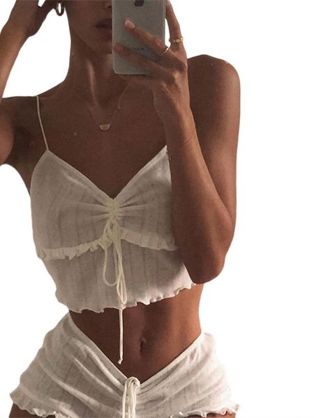 women's tanks & camis women summer sleeveless lace up bow decorated solid color deep v-eck slim fitting elegant fashion, White
women's tanks & camis women summer sleeveless lace up bow decorated solid color deep v-eck slim fitting elegant fashion, White