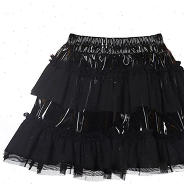 punk gothic ruffle black women skirts pvc faux leather mesh patchwork skirt pole dance tutu pettiskirt
punk gothic ruffle black women skirts pvc faux leather mesh patchwork skirt pole dance tutu pettiskirt
