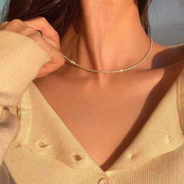 chains stainless steel twist chain necklace for women minimalist elegant gypsophila choker 18k gold flash neck jewelry gift, Silver
chains stainless steel twist chain necklace for women minimalist elegant gypsophila choker 18k gold flash neck jewelry gift, Silver