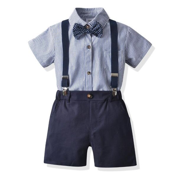 clothing sets boy striped clothes blue shirt + nary shorts with suspenders kids children holiday outfits short sleeve, White
clothing sets boy striped clothes blue shirt + nary shorts with suspenders kids children holiday outfits short sleeve, White