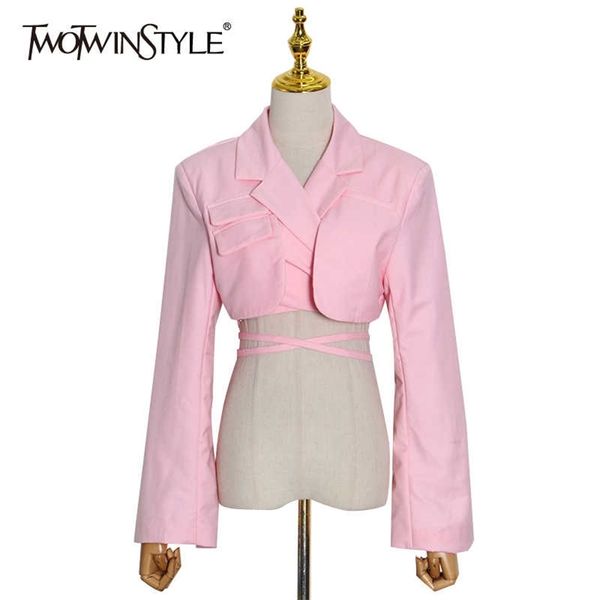 twotyle cross short black blazer for women notched long sleeve hollow out casual blazers female fashion clothing 210930, White;black
twotyle cross short black blazer for women notched long sleeve hollow out casual blazers female fashion clothing 210930, White;black
