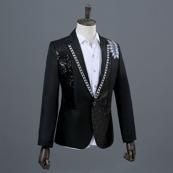 jacket male costume mens white black prom wedding outerwear singer nightclub party christmas performance show fashion slim, Black;red
jacket male costume mens white black prom wedding outerwear singer nightclub party christmas performance show fashion slim, Black;red