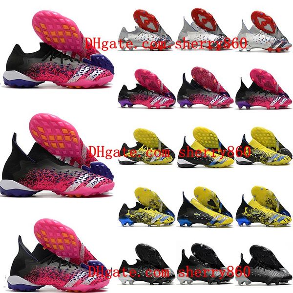 2021 mens soccer shoes predator freak .1 fg cleats freak+ tf low football boots chuteiras pink, White;red
2021 mens soccer shoes predator freak .1 fg cleats freak+ tf low football boots chuteiras pink, White;red