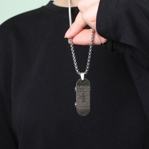pendant necklaces punk fashion stainless steel long necklace men skateboard statement sweater chain goth style women hip hop jewelry 2021, Silver
pendant necklaces punk fashion stainless steel long necklace men skateboard statement sweater chain goth style women hip hop jewelry 2021, Silver