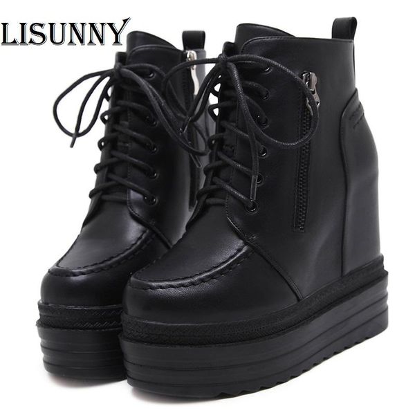 boots 2021 women's autumn platform height increasing short zipper black goth punk wedge shoes with ankle strap
boots 2021 women's autumn platform height increasing short zipper black goth punk wedge shoes with ankle strap