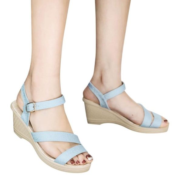 sandals casual women belt buckle high heel shoes fashion fish mouth wedges strap round toe basic, Black
sandals casual women belt buckle high heel shoes fashion fish mouth wedges strap round toe basic, Black