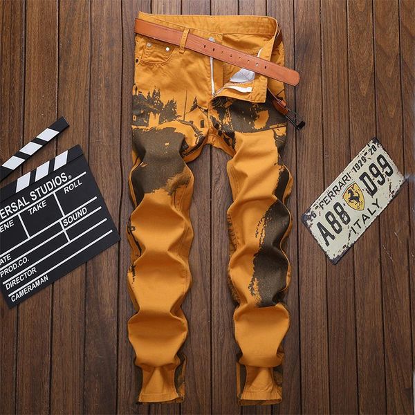 men's jeans men high street hip hop vintage ink printed slim male fashion casual straight denim pants, Blue
men's jeans men high street hip hop vintage ink printed slim male fashion casual straight denim pants, Blue