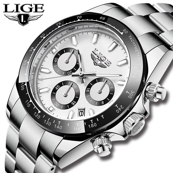 2021 sports wristwatch for man lige brand stainless steel waterproof clocks men watch military quartz wristwatch chronograph, Silver
2021 sports wristwatch for man lige brand stainless steel waterproof clocks men watch military quartz wristwatch chronograph, Silver