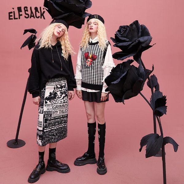 elfsack x neimy harajuku graphic casual knit women skirts, autumn elf vintage high elastic waist korean ladies daily skirt 210315, Black
elfsack x neimy harajuku graphic casual knit women skirts, autumn elf vintage high elastic waist korean ladies daily skirt 210315, Black