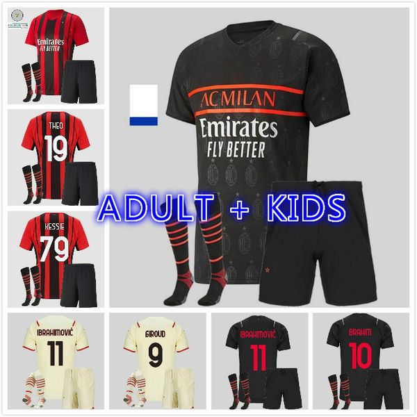 man kids kit 2021 2022 ac ibrahimovic milan soccer jersey 20 21 football shirt tonali paqueta bennacer rebic camiseta de futbol romagnoli, Black;yellow
man kids kit 2021 2022 ac ibrahimovic milan soccer jersey 20 21 football shirt tonali paqueta bennacer rebic camiseta de futbol romagnoli, Black;yellow