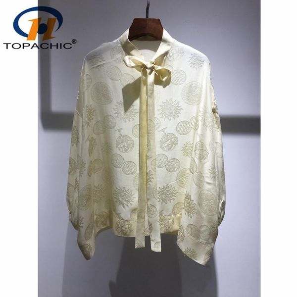 12 16 fashion silk shirts women's spring new geometric jacquard long sleeve print stand-collar bow shirt, White
12 16 fashion silk shirts women's spring new geometric jacquard long sleeve print stand-collar bow shirt, White