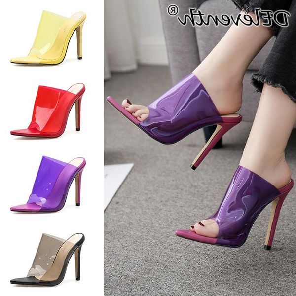 sandals high-heeled shoes large size female candy color transparent pointed sexy, Black
sandals high-heeled shoes large size female candy color transparent pointed sexy, Black