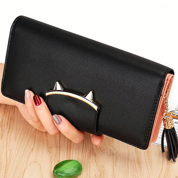 fashion women long clutch kat dame money bags girls wallets handbags boxes billfold wallet clips, Red;black
fashion women long clutch kat dame money bags girls wallets handbags boxes billfold wallet clips, Red;black