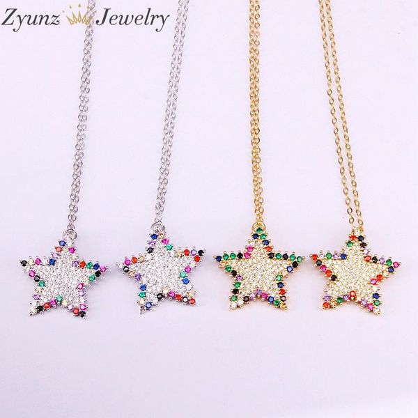 pendant necklaces 10 pcs 2021 shiny hollow rainbow charm star paved multi color cz colorful for women wedding jewelry, Silver
pendant necklaces 10 pcs 2021 shiny hollow rainbow charm star paved multi color cz colorful for women wedding jewelry, Silver