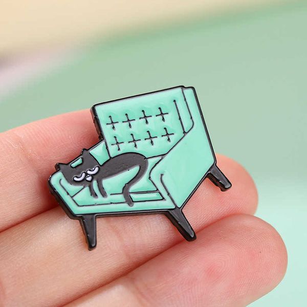 brooch black cat lying sofa brooch metal badge sweater neckpin silk scarf buckle waist pin, Gray
brooch black cat lying sofa brooch metal badge sweater neckpin silk scarf buckle waist pin, Gray