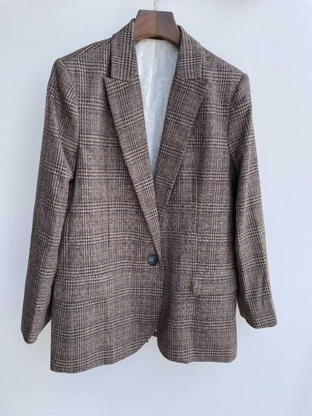women's suits & blazers 2022 fw woman striped checked blazer single button long sleeves flap pocket fashion plaid suit high quality, White;black
women's suits & blazers 2022 fw woman striped checked blazer single button long sleeves flap pocket fashion plaid suit high quality, White;black
