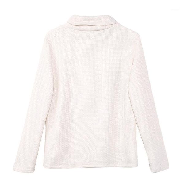 women's sweaters y166 womens winter autumn long sleeve pullover turtleneck oblique buttons waffle knitted sweater, White;black
women's sweaters y166 womens winter autumn long sleeve pullover turtleneck oblique buttons waffle knitted sweater, White;black
