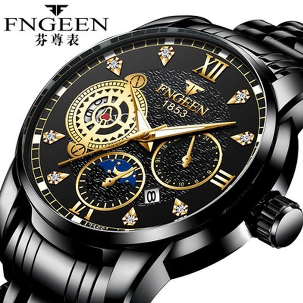 wristwatches fngeen luxury waterproof watches for men fashion business quartz watch men's stainless steel wristwatch relogio masculino, Slivery;brown
wristwatches fngeen luxury waterproof watches for men fashion business quartz watch men's stainless steel wristwatch relogio masculino, Slivery;brown