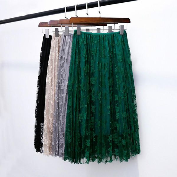 skirts 2021 summer elegant lace pleated skirt solid 4 colors women high waist all-match spring saia longa, Black
skirts 2021 summer elegant lace pleated skirt solid 4 colors women high waist all-match spring saia longa, Black