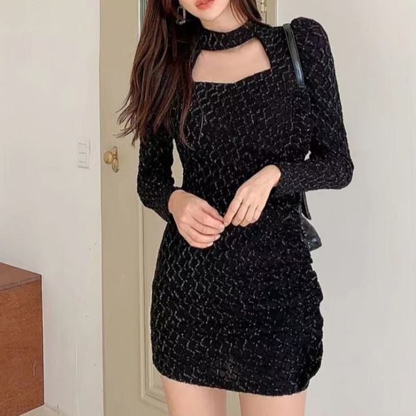 new arrival fashion korean party night club women ol professional temperament halter velvet black slim pencil mini dress angf, White;black
new arrival fashion korean party night club women ol professional temperament halter velvet black slim pencil mini dress angf, White;black