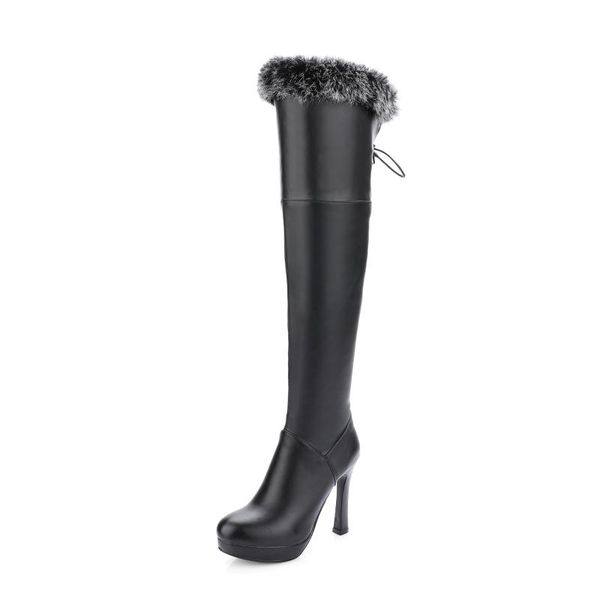 boots short-pile fine-edged pu tassel over-the-knee thin heel side zipper waterproof platform winter women's lace-up, Black
boots short-pile fine-edged pu tassel over-the-knee thin heel side zipper waterproof platform winter women's lace-up, Black