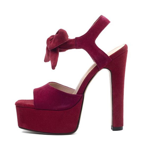 sandals burgundy pink green suede front bowtie ankle strap high platform women gladiator peep toe 14 cm chunky heel, Black
sandals burgundy pink green suede front bowtie ankle strap high platform women gladiator peep toe 14 cm chunky heel, Black