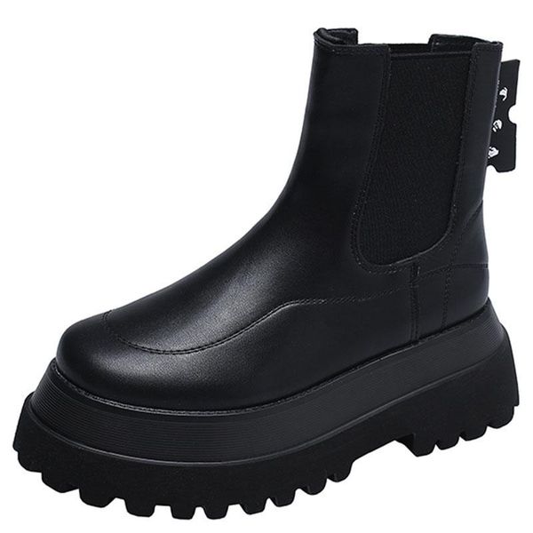 boots women's high 7cm chunky heel platfom punk style elastic band demonia fashion ankle shoes woman boats, Black
boots women's high 7cm chunky heel platfom punk style elastic band demonia fashion ankle shoes woman boats, Black