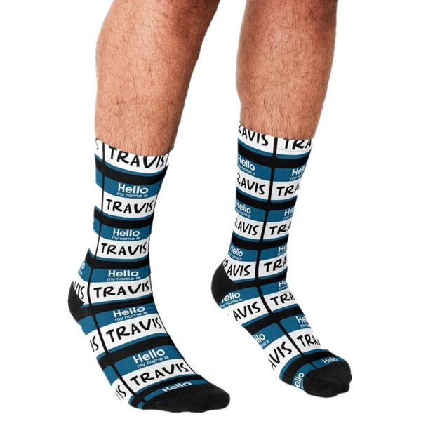 men's socks funny travis scomen's hello my name is printed rock hip hop happy boys street style crazy for men, Black
men's socks funny travis scomen's hello my name is printed rock hip hop happy boys street style crazy for men, Black